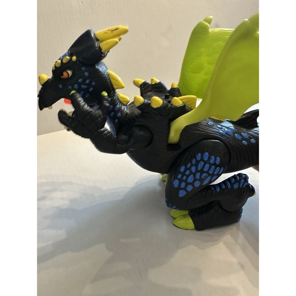 Mattel Roaring Dinosaur Trigger Action 2005 Blue Green Yellow - Picture 2 of 8